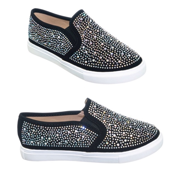 ‼️SIZE 6‼️ Black rhinestone slip on sneaker - Picture 6 of 7